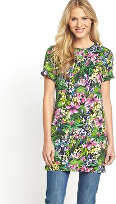 South Short Sleeve Tunic - Floral Print