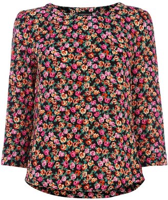 Warehouse Floral zip side top
