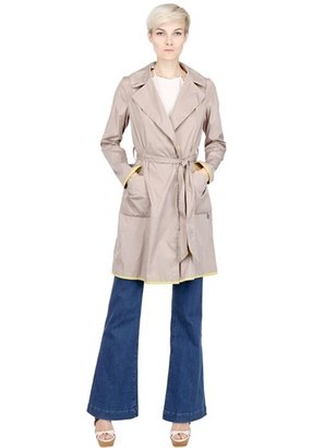 Add Down Add - Two Tone Water Resistant Trench Coat