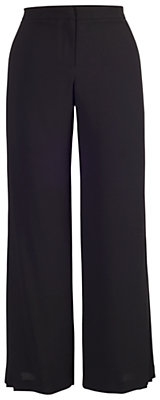 Chesca Pleated Trim Trousers, Black