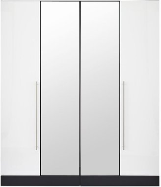 Consort Furniture Limited Palermo 4-Door Mirrored Wardrobe