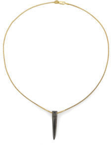Anna Lou Gina Stewart Cox Horn Necklace - Rodium/Gold
