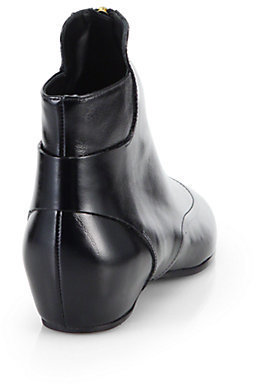 Tod's Leather Front-Zip Ankle Boots