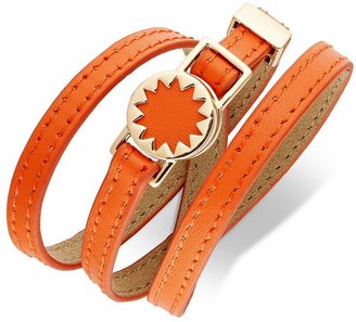 House Of Harlow Gold-Tone Leather Sunburst Wrap Bracelet