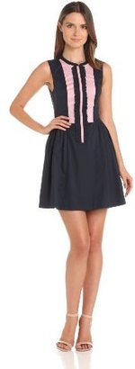 Twenty8Twelve Women's Keira Poplin Ruffle Front Sleeveless Dress
