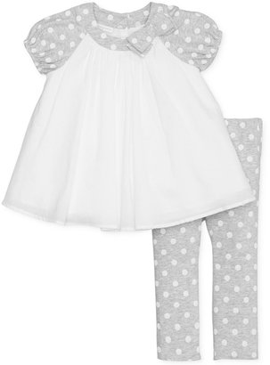 First Impressions Baby Girls' 2-Piece Dot Top & Pants Set