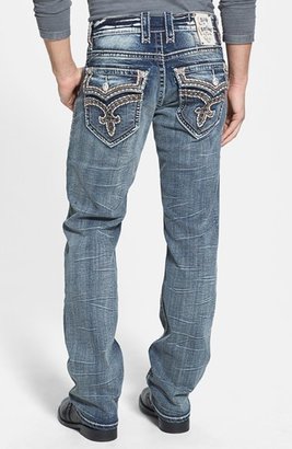 Rock Revival 'Edwin' Straight Leg Jeans (Medium Blue)