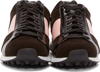 3.1 Phillip Lim Brown & Pink Leather Trance Low-Top Sneakers