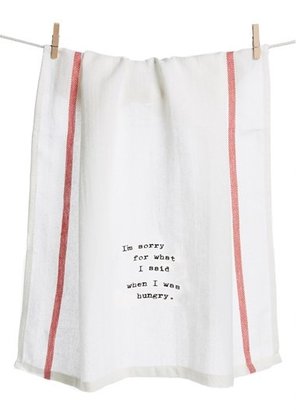 Second Nature By Hand 'I'm Sorry for What I Said When I Was Hungry' Towel (2 for $16)