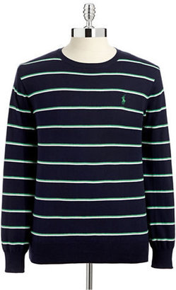 Polo Ralph Lauren Striped Pima Cotton Crewneck Sweater --