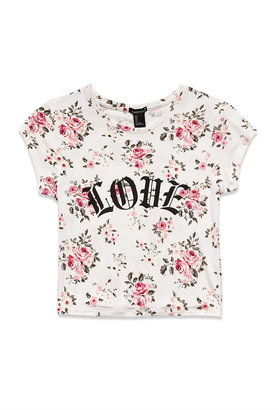 Forever 21 Old English Rose Top