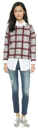 Madewell Poppy Plaid Brushed Top