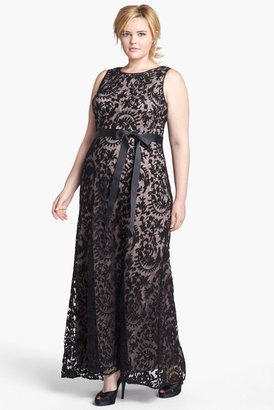 Adrianna Papell Lace Mermaid Gown (Plus Size)