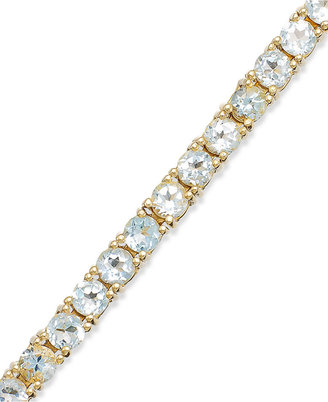 Townsend Victoria Blue Topaz Tennis Bracelet in 18k Gold over Sterling Silver (5-3/4 ct. t.w.)