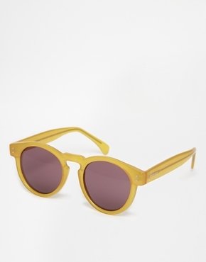 Komono Clement Round Sunglasses - Yellow