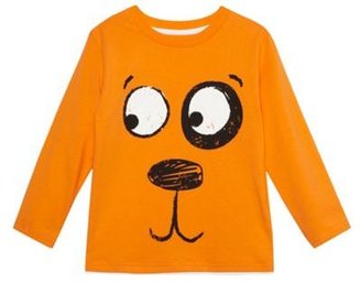 Bluezoo Boys orange animal face t-shirt