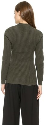 No.21 Green Sequin Shoulder Sweater