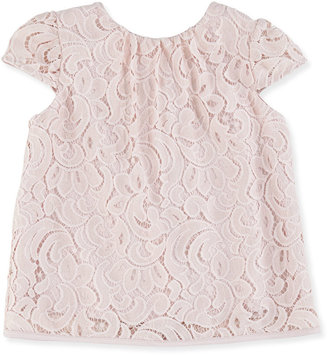Milly Minis Floral Lace Cap-Sleeve Top, Girls' 8-12