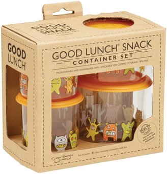 SugarBooger 4 Count Good Lunch Snack Container, Hungry Monsters
