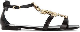 Giuseppe Zanotti crocodile detail sandals