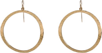 Jennifer Meyer Gold Hammered Circle Earrings