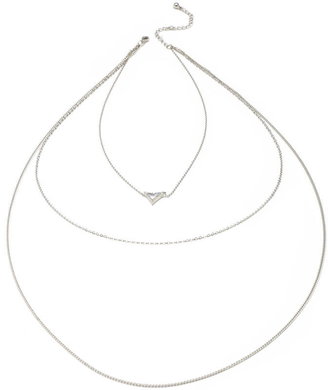 Forever 21 layered triangle pendant necklace
