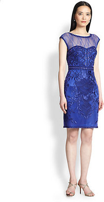 Sue Wong Embroidered Cocktail Dress