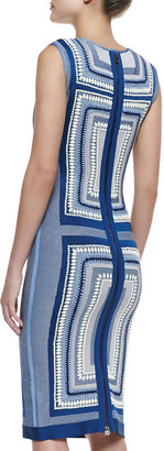 Herve Leger Adrianne Geometric Design Bandage Dress