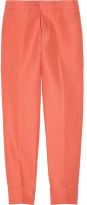 Marni Cropped cotton and silk-blend organdy pants