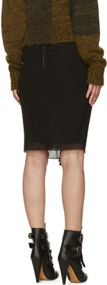Isabel Marant Black Silk Canelli Georgette Skirt