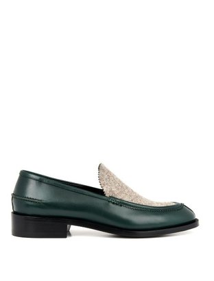 Balenciaga Leather and felt loafers