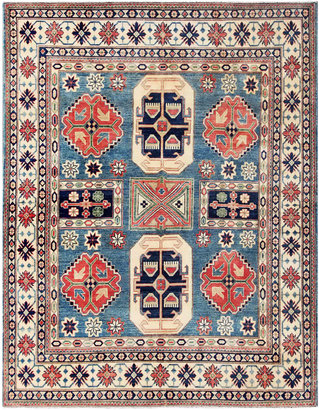 Paki-Kazak Hand-Knotted Oriental Rug (6'4"x8'3")