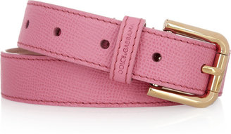 Dolce & Gabbana Textured-leather belt