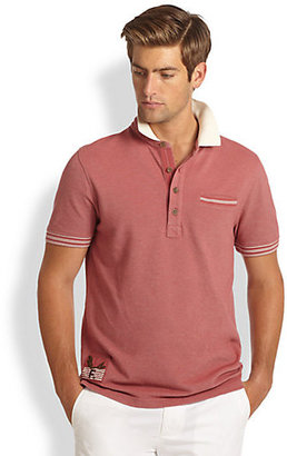 Façonnable Striped Knit Polo Shirt