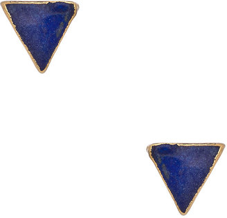 Janna Conner Designs Small Lapis Triangle Earrings