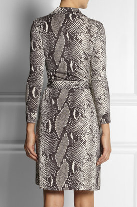 Diane von Furstenberg New Jeanne python-print silk-jersey wrap dress