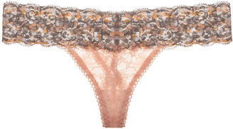 Wet Seal Floral Print Lace Thong