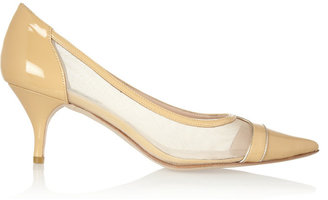 Lucy Choi London Lily patent-leather and mesh pumps