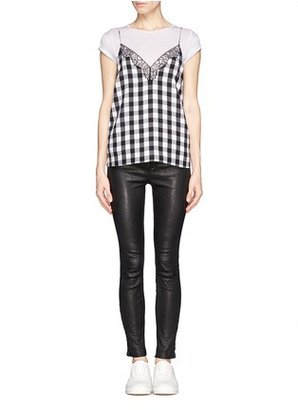 Nobrand 'Eve' silk check lace top