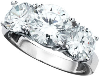 Crislu Ring, Platinum Over Sterling Silver Three Stone Cubic Zirconia Ring (4 ct. t.w.)