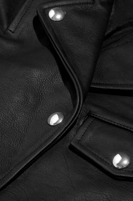 Alexander Wang Waxed-leather biker jacket