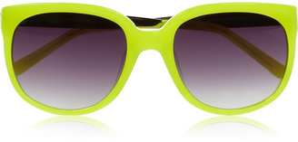 Matthew Williamson Square-frame neon acetate sunglasses