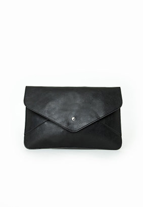 Missguided Oversized Envelope Clutch Bag Black