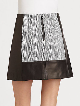 Nanette Lepore Leather Spinning Skirt