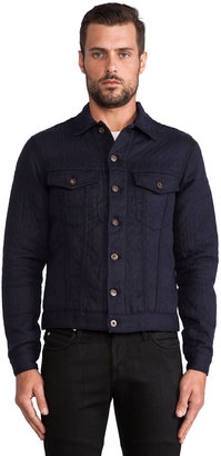 Naked & Famous Denim Quilted Cotton/Wool Double Denim Jacket