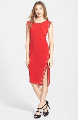 MICHAEL Michael Kors Studded Asymmetric Hem Dress (Regular & Petite)