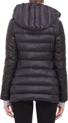 Mackage Leather-Trim Puffer Jacket-Black