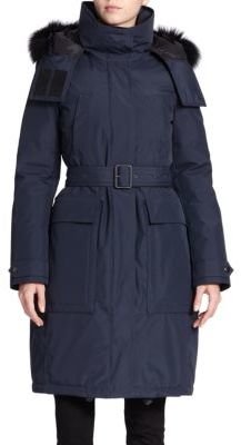 Burberry Stateford Fur-Trim Puffer Coat