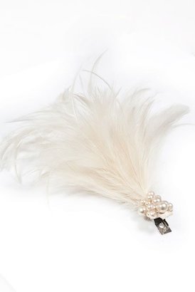 House of Fraser Minuet Petite Peach vintage pearl feather clip