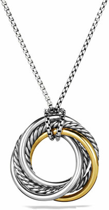 David Yurman Crossover Small Pendant with Gold on Chain
